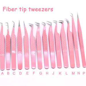 Pince à épiler de précision en acier inoxydable pour extensions de cils, qualité salon, anti-magnétique, applicateur de cils et sourcils de haute qualité - Product Image 2