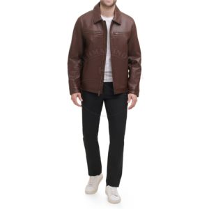 Chaqueta de Cuero para Hombre de Talla Grande, Material de Calidad, Colección de Invierno, Chaqueta de Cuero Puro, Cálida - Product Image 3