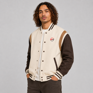 Veste universitaire pour hommes en gros, logo personnalisé, douce, confortable, décontractée, style baseball, streetwear, haute qualité - Product Image 5
