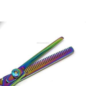 Ciseaux à effiler en acier inoxydable pour droitiers, ciseaux de barbier professionnels à manche moyen pour la coupe de cheveux - Product Image 4