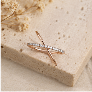 Minimalist 14K Gold Moissanite Diamond <b>Ring</b> With Round Brilliant Cut Geometric Design For Everyday Wear Anniversary <b>rings</b> Gifts - Product Image 5