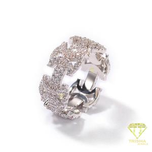 Bague de luxe en diamant de culture, argent sterling 925, bijoux de mode étincelants pour les acheteurs en gros - Product Image 4