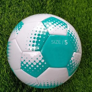 Custom Size 5 Machine Stitched Soccer Ball Teal Green Training Football Durable PVC Promotion Match Ball For Kids Adults - Product Image 6