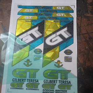 Pegatinas para Bate de Cricket Gilbert Teresa GT, Edición Especial 8355996603, Diseño Deportivo, Policarbonato, para Mano Derecha/Izquierda, Duraderas - Product Image 6