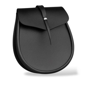 Sporran de Cuero Negro al por Mayor, Sporran Tradicional Escocés con Correa de Cadena, Atuendo de las Tierras Altas - Product Image 3
