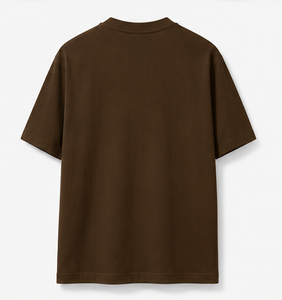 Camiseta de manga corta marrón para hombre, corte regular, informal - Product Image 3