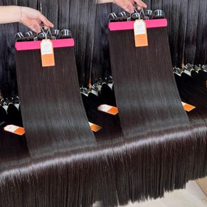 Paquetes de cabello negro natural Parte inferior de espesor completo Súper doble dibujado Proveedor mayorista de larga duración - Product Image 4