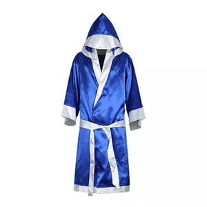 Nouvelle conception, robe de boxe en satin respirant de haute qualité, écologique, avec capuche et ensemble de mannequins pour adultes, entraînement de MMA et de kick-boxing - Product Image 1