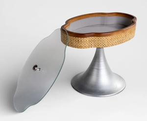 Support à gâteau rond en aluminium tressé écologique, présentoir à dessert pour mariage, fête, pâtisserie - Product Image 2
