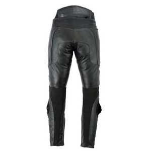<b>Men's</b> Black <b>Leather</b> Motorcycle <b>Pants</b> With Knee Protection All Seasons Racing Wear - Product Image 2