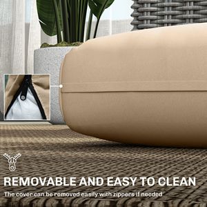 Cojines para Muebles de Patio de 2 Plazas con Funda Extraíble Resistente a la Decoloración - Cojines de Calidad para Exteriores - Product Image 6