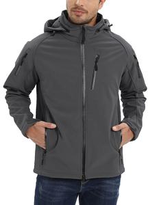 2025 OEM personalizado hombres XL Softshell chaqueta impermeable Stand Collar cortavientos estilo Casual invierno tejido de punto - Product Image 4
