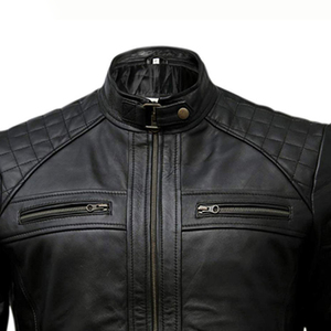 Veste en cuir pour homme élégante et tendance, de qualité supérieure, best-seller, nouveau design, 100% cuir véritable, prix de gros, vestes en cuir - Product Image 4