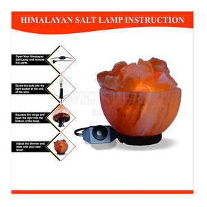 Lámpara de Sal Artesanal con Diseño de Roca Natural para Decoración del Hogar, Estilo Cuencos de Fuego - Product Image 5