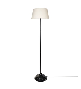 Lampe de sol de luxe en coton kaki style Midwest avec base métallique, OEM ODM, faible MOQ, prix d'usine, vente en gros, approvisionnement en vrac - Product Image 1