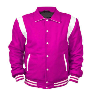 Men Varsity <b>Jacket</b> Long Sleeve Design Button Stand Collar Regular Fit Breathable Fabric Coated Front Logo Custom Printing Hooded - Product Image 5