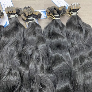 Extensions de cheveux naturelles ondulées à bandes adhésives, très tendance, diverses couleurs, prêtes à être expédiées, 100% cheveux humains vietnamiens de haute qualité - Product Image 6