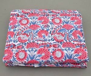 Floral Print Block Print Fabric 100 % Cotton Indian Fabric Hand Printed Natural Dye Soft Cotton Woman <b>Dress</b> Fabric - Product Image 3