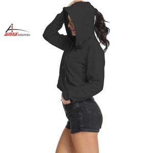 Workout Athletic Gym Crop <b>Tops</b> <b>Set</b> <b>Short</b> Sleeves Hooded for Women %100 Cotton Plussize Workout Gym Crop Factory Price - Product Image 1
