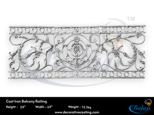 Decorative Traditional Wrought Iron Balustrade Metal Handrail <b>Railings</b> Farmhouse Outdoor Villa Balcony Porch Residential - Product Image 6