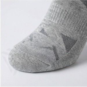 Crew Socks Geometric Pattern Gray Breathable Knitted Adult Casual Daily Wear - Product Image 6