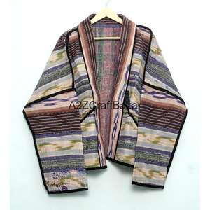 Chaqueta Acolchada Reversible Vintage Hecha a Mano para Mujer, 100% Algodón, con Estampado Floral, Suave y de Secado Rápido para Primavera, Invierno y Otoño - Product Image 6