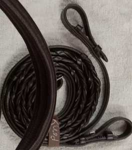 Brida de cuero premium ajustable al por mayor con riendas trenzadas o plisadas, accesorios cómodos para montar a caballo, personalizables. - Product Image 4