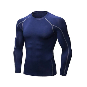 Nouveauté : T-shirt de compression pour homme, en Spandex/Polyester, séchage rapide, manches longues, col rond, pour fitness et musculation, performance optimale - Product Image 6