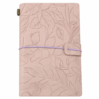 Cuaderno de Tapa Dura con Papel Floral Vintage A6, Cuaderno de Viaje Retro con Flores en Relieve, Bloc de Notas de Viaje con Bolsillo, Venta al por Mayor
