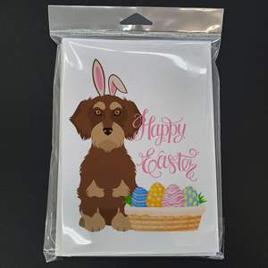 Wirehair Red Tan Dachshund <b>Easter</b> Greeting <b>Cards</b> <b>Pack</b> 8 Whimsical A7 Size 5x7 Blank Note <b>Cards</b> with Envelopes - Product Image 3