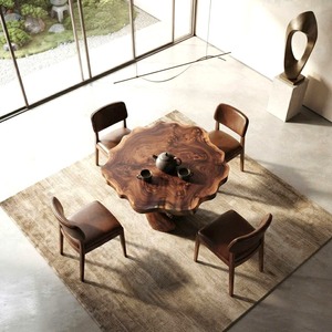 Luxurious and uniquely crafted wooden <b>dining</b> <b>table</b> designed to create a warm and inviting atmosphere - Product Image 5