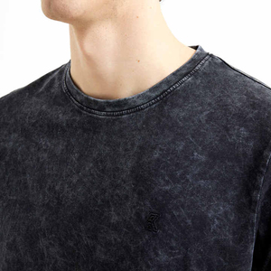 T-shirt vintage délavé personnalisé pour homme, 100 % coton, coupe classique, grandes tailles, logo, tissu polaire respirant, séchage rapide, col rond, décontracté - Product Image 6