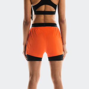 Men Breathable 2 1 Running Shorts Elastic Waist Athletic Quick Dry Tennis Gym Workout Pockets Washed 100% Cotton Eco-Friendly - Product Image 4