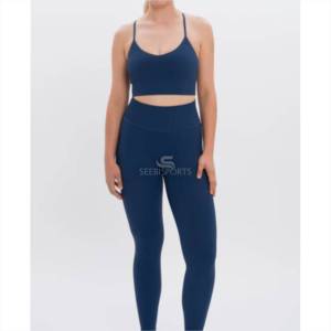Conjunto Deportivo de 2 Piezas para Mujer, Transpirable, con Sujetador Deportivo Cruzado y Leggings de Yoga de Cintura Alta, Talla Grande 3XL - Product Image 4