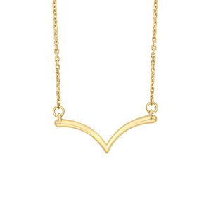 Elegante Collar con Colgante en Forma de V con Diamantes Pavé en Oro Amarillo de 14K, Joyería Fina y Delicada, Cadena Minimalista para Mujer - Product Image 3