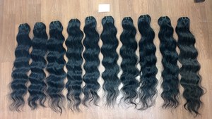 Extensions de cheveux indiens Remy pour cheveux vierges décolorés chimiquement de couleur claire, pour pose par machine à double trame - Product Image 4