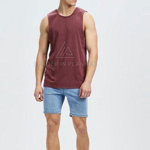 <b>Men</b> Clothing Gym <b>Singlets</b> Customized Logo Printing Cotton Made Training Vest Gym <b>Singlet</b> - Product Image 5