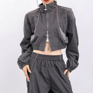 Vêtement de sport coupe-vent pour femme, best-seller, avec bandes réfléchissantes - Product Image 4