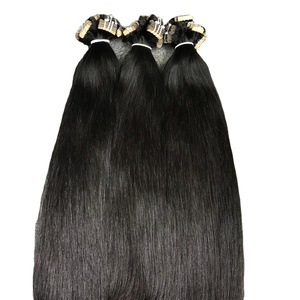 Venta al por mayor 100% cutícula alineada natural recto vietnamita extensiones de cabello humano tendencia caliente cinta en crudo virgen cortes de pelo para - Product Image 1