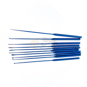 Micro-curette manuelle de précision 21 cm en acier inoxydable pour micro-chirurgie, micro-spatule dissection, micro-crochet pour nerfs et vaisseaux - Product Image 2