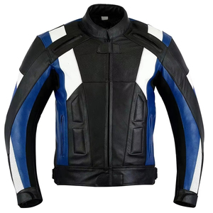 Chaqueta de Motociclista de Cuero para Hombre de la Mejor Calidad, Impermeable, Transpirable, Duradera, Servicio OEM, Color Único, Estilo Racing, a la Moda - Product Image 1