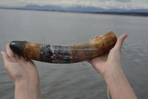 Auténtico Cuerno de Buey, Vaca o Búfalo, Sonido Fuerte y Claro, Hecho a Mano para Señalización al Aire Libre, Caza, Festivales y Eventos Tribales - Product Image 2