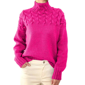 Women's Crew Neck Color Blocked Thick Nylon/Acrylic Autumn Casual <b>Pullover</b> <b>Sweater</b> Full Sleeve Anti-Pilling - Product Image 3