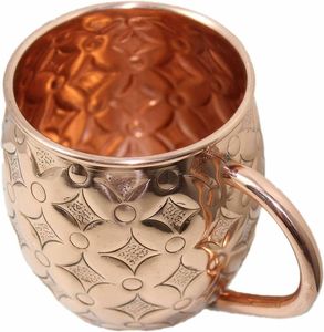 Designer Hammered Copper Moscow Mule <b>Mug</b> Drinkware <b>Set</b> for Beer Cocktails Smoothies and Restaurant Beverage Service - Product Image 5