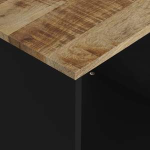 Table basse en bois de manguier naturel et noir - Product Image 6