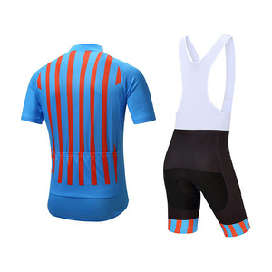 Uniforme de Ciclismo Deportivo para Exteriores con Diseño de Rayas en el Cuello Alto, Diseño Único, Ajuste Ceñido, Ropa de Ciclismo de Compresión, Conjunto de 2 Piezas - Product Image 4