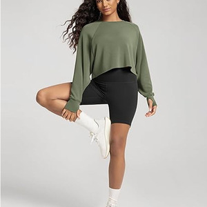 Sudaderas Cortas Bordadas Personalizadas para Mujer, Sudadera Corta de Alta Calidad para Mujer - Product Image 2