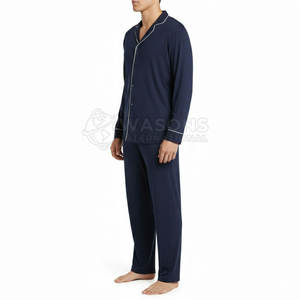 Pyjama en soie à manches longues et pantalon long, confortable, faible MOQ, collection 2026 - Product Image 3