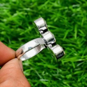 925 Sterling Silver White Topaz <b>Ring</b> Handmade <b>Fine</b> Jewelry for Women - Product Image 2