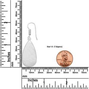 Aretes Colgantes de Scolecita Blanca, Plata de Ley 925, Estilo Vintage, Regalo para Niños, Bodas, Compromisos y Fiestas - Product Image 2